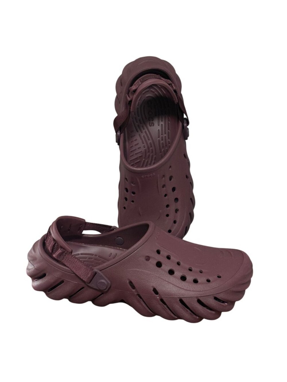 Crocs Echo Perforated Clog Sandals Plush Plum Color Mens size 11